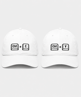 Ctrl+C & Ctrl+V – Embroidered Couple Caps Set of 2