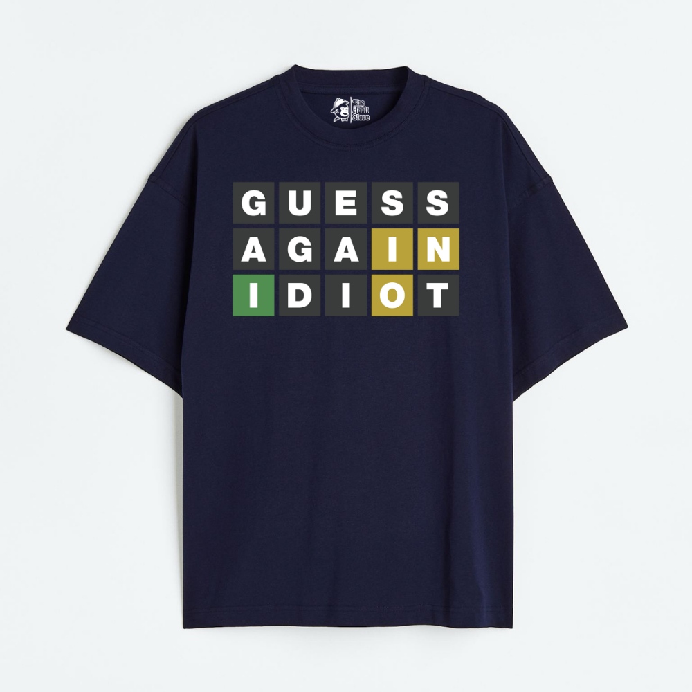 Guess Again Lightweight 180 GSM Unisex Oversized T-shirts