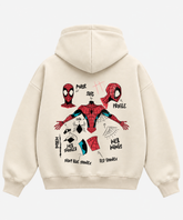 Secret Identity – Cream Boxy Hoodie – 100% Cotton Fleece