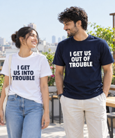 Trouble Makers – Couple Regular Fit T-shirts (Set of 2)