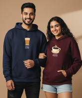 Chai Lover / Coffee Addict – Couple Oversized Hoodies (Set of 2) | Premium 400 GSM