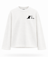 Cat's High Five - Waffle Knit Oversized Full Sleeve
