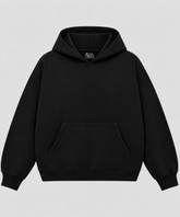 Black Boxy Hoodie – 100% Cotton Fleece