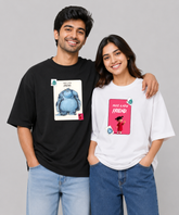 Make A New Friend – Couple Oversized Fit T-shirts (Set of 2)