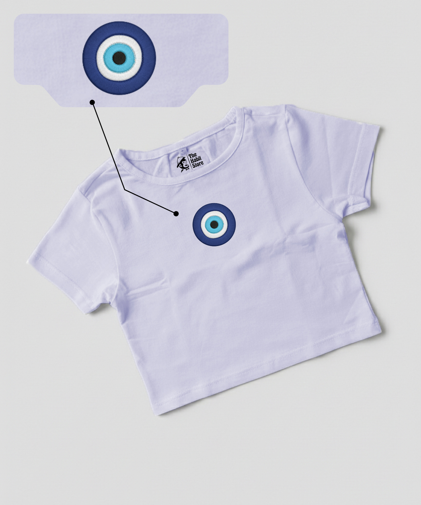 Good Vibes Only 🧿 Embroidered Women's Baby Tee