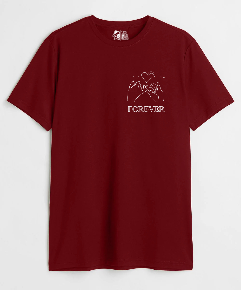 Forever Couple Unisex Round Neck Half Sleeve T-shirt