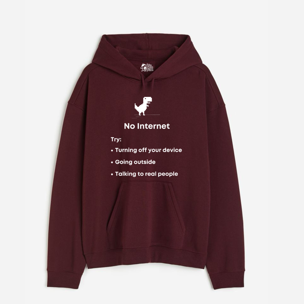 "No Internet - Oversized Winter Dreams: Premium 400 GSM Hoodies"