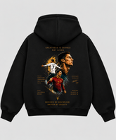 Ronaldo – Black Boxy Hoodie – 100% Cotton Fleece