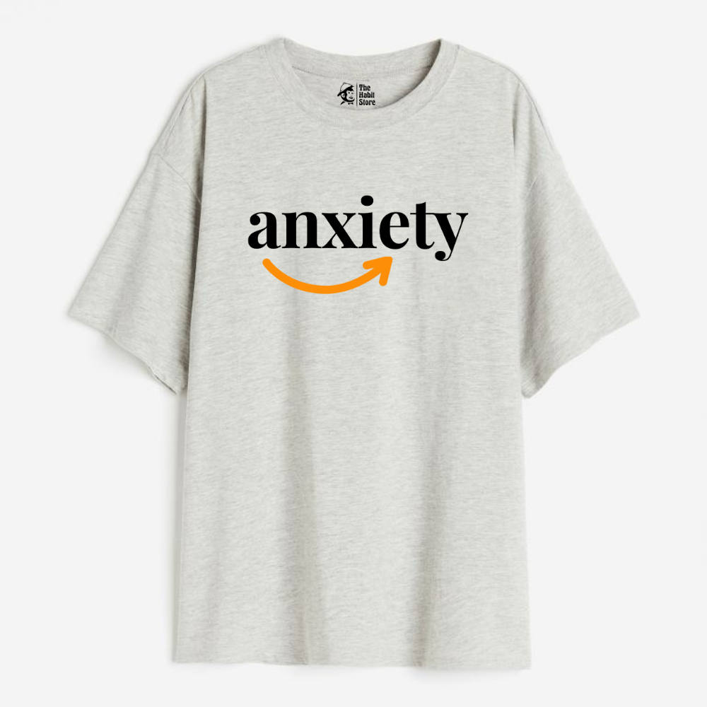 Anxiety Lightweight 180 GSM Unisex Oversized T-shirts
