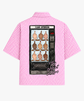 Your Opinion - Pink Gingham Boxy Fit Half Sleeve Check Shirt