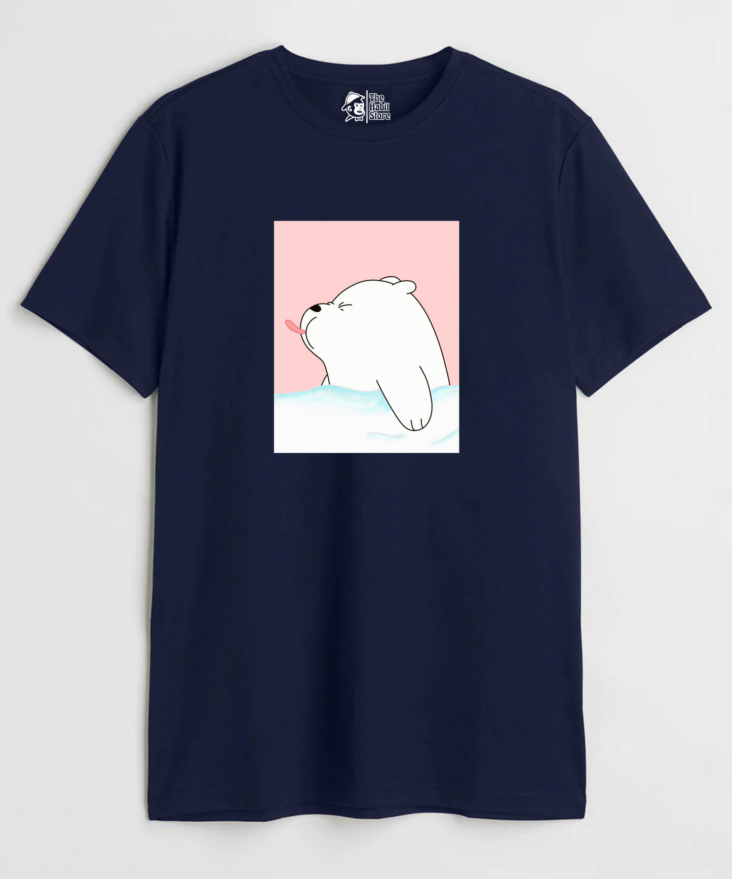 Bare Bear Unisex Round Neck Half Sleeve T-shirt