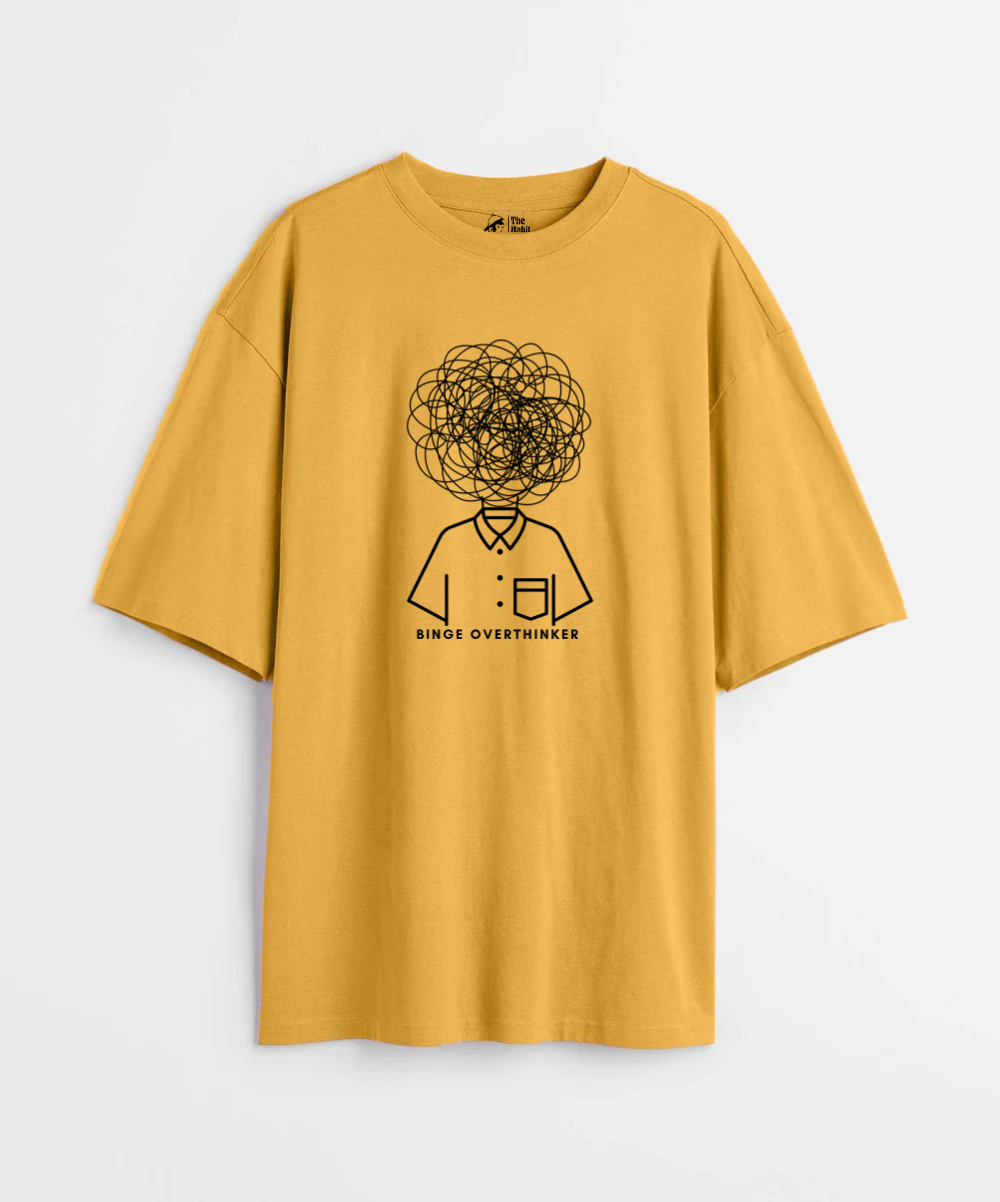 Binge Over Thinker 240 GSM Unisex Oversized T-shirt