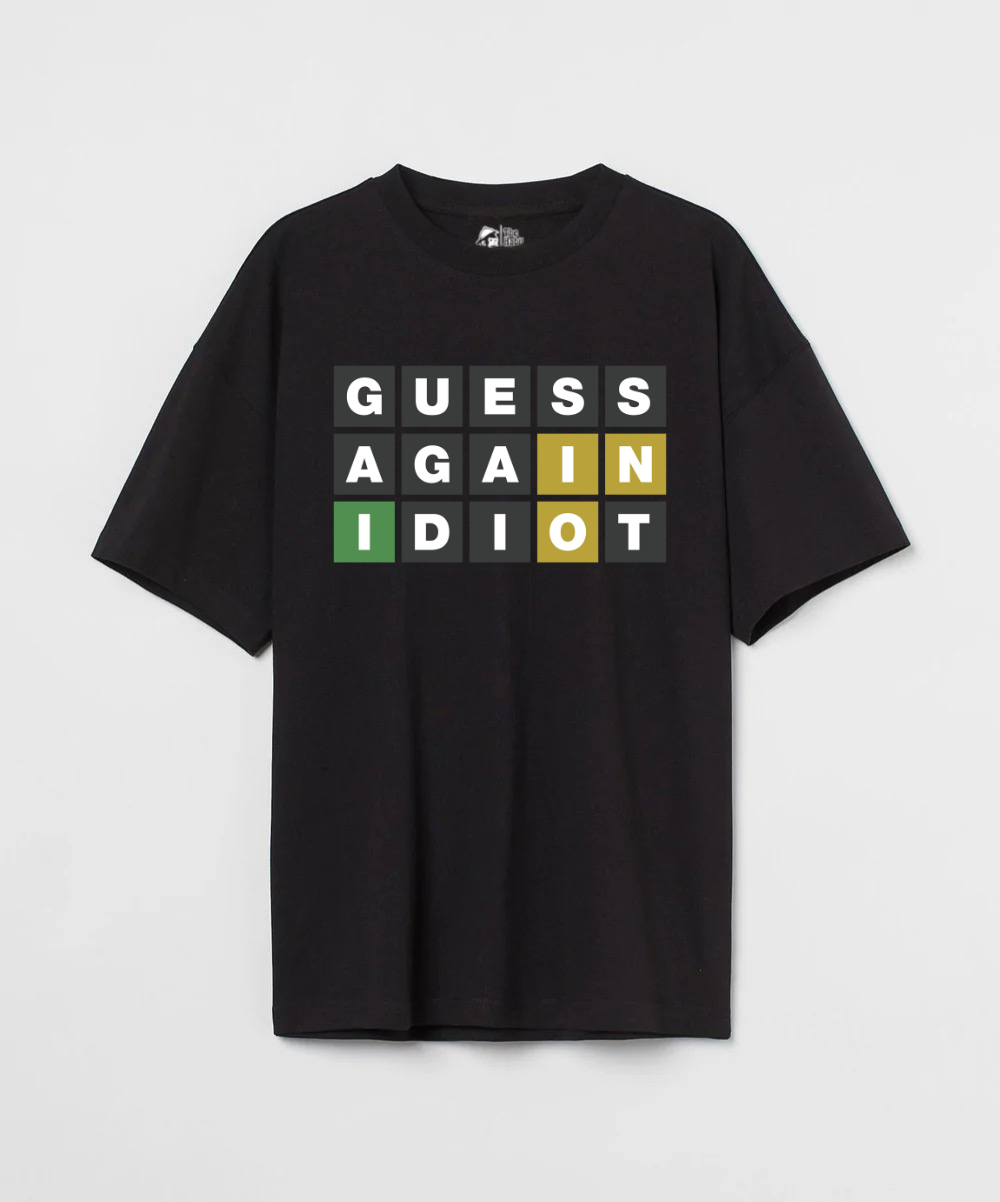 Guess Again 240 GSM Unisex Oversized T-shirt