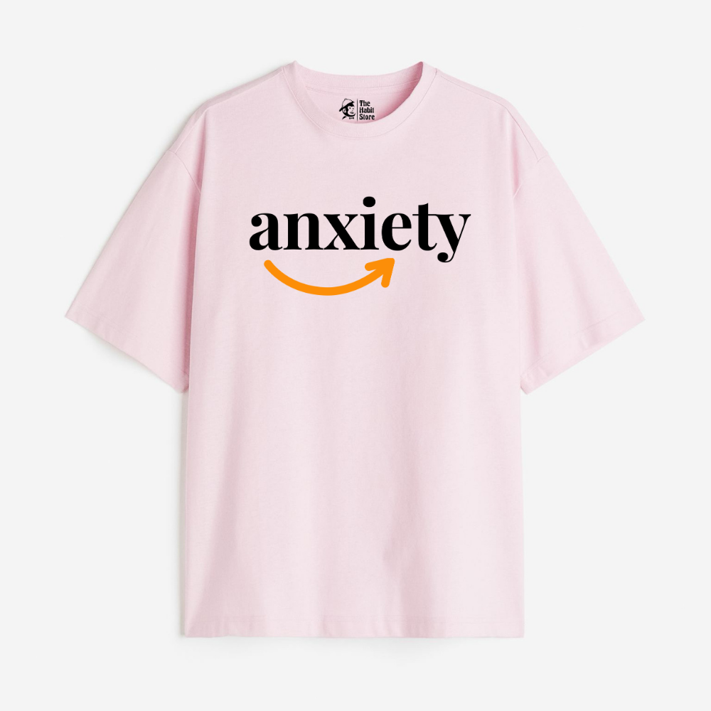 Anxiety Lightweight 180 GSM Unisex Oversized T-shirts