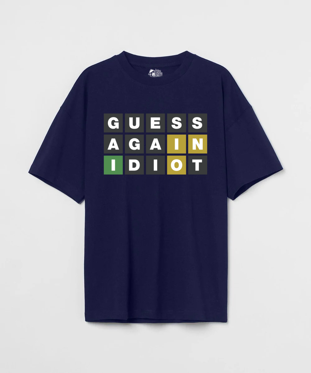 Guess Again 240 GSM Unisex Oversized T-shirt