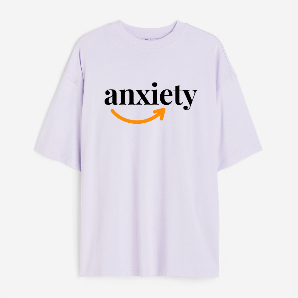 Anxiety Lightweight 180 GSM Unisex Oversized T-shirts