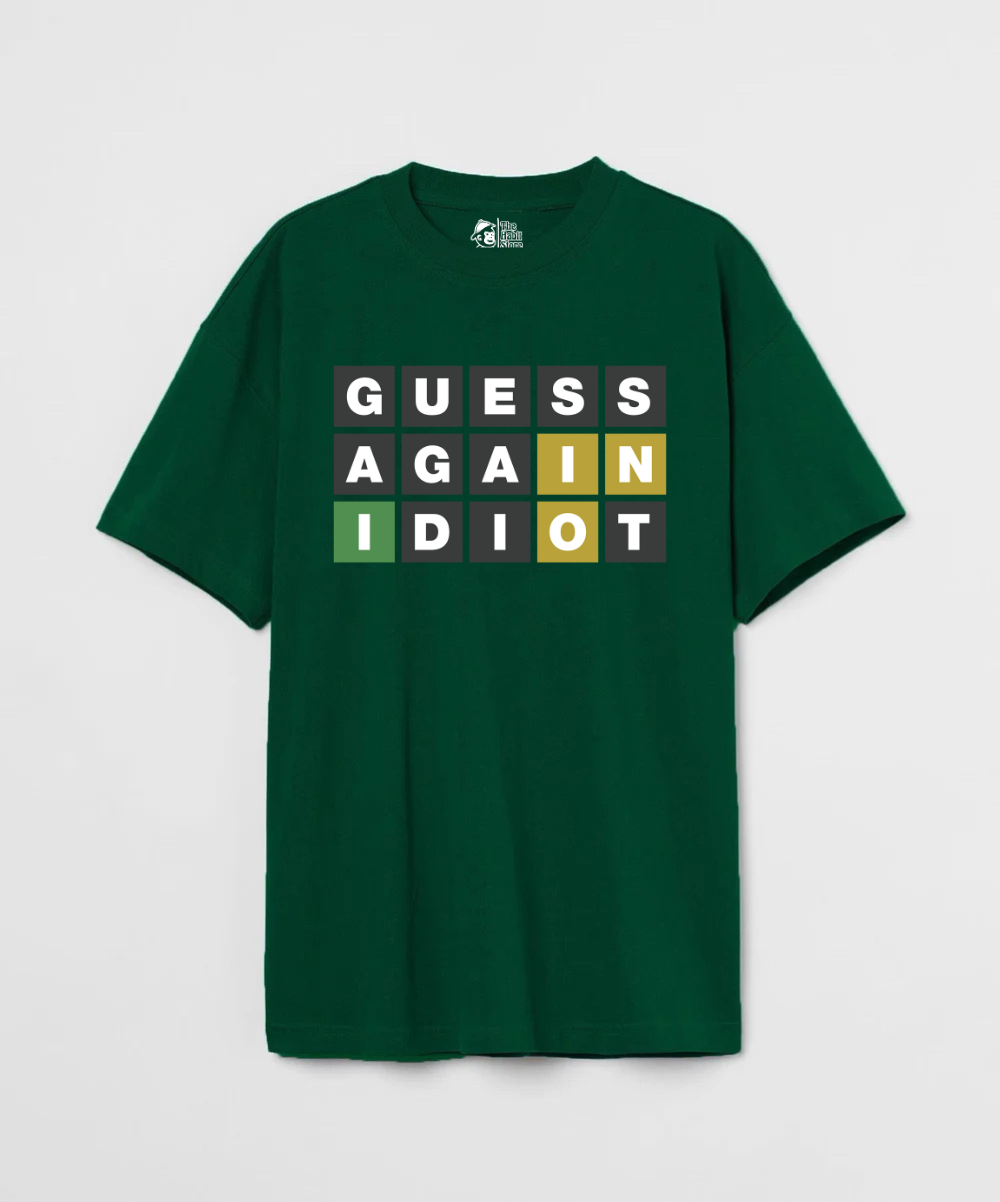 Guess Again 240 GSM Unisex Oversized T-shirt