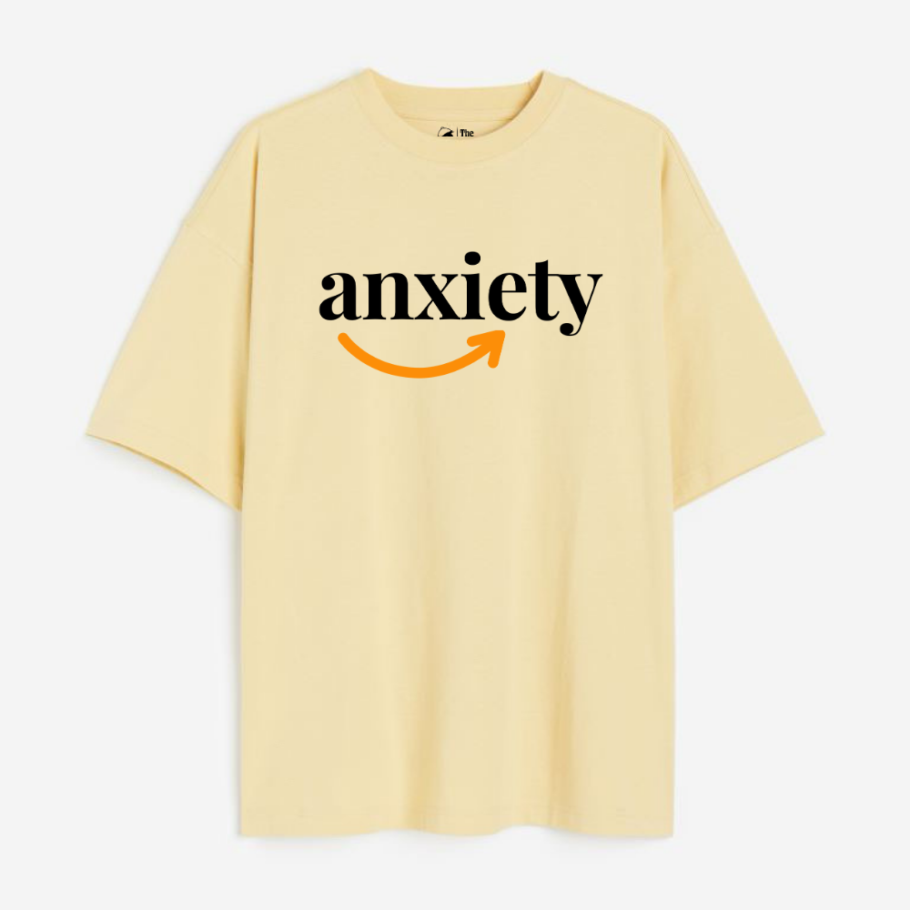 Anxiety Lightweight 180 GSM Unisex Oversized T-shirts
