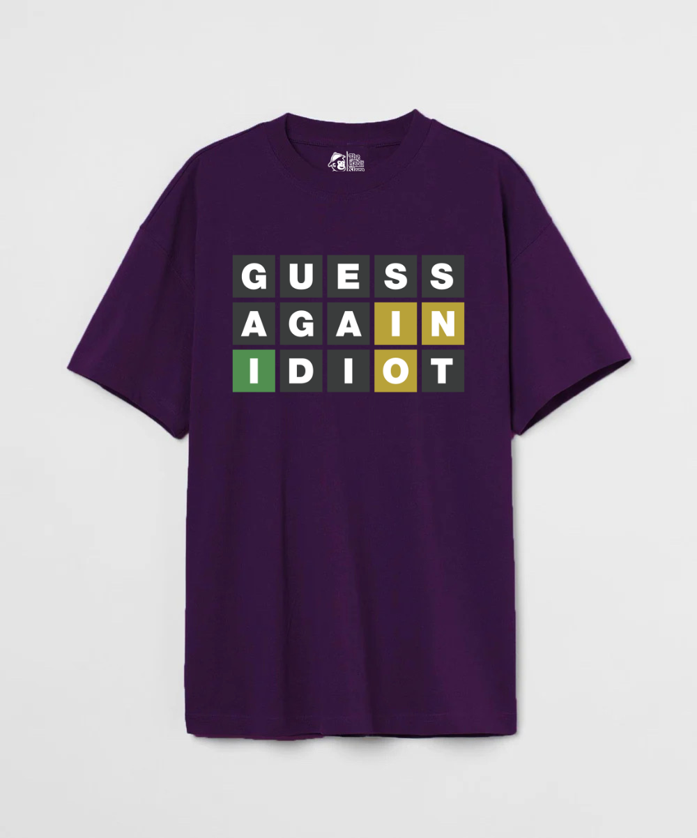 Guess Again 240 GSM Unisex Oversized T-shirt