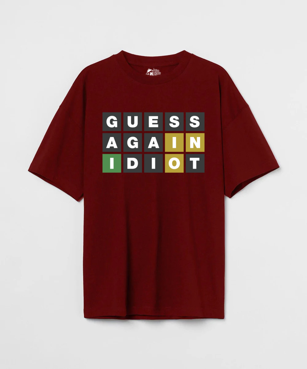 Guess Again 240 GSM Unisex Oversized T-shirt