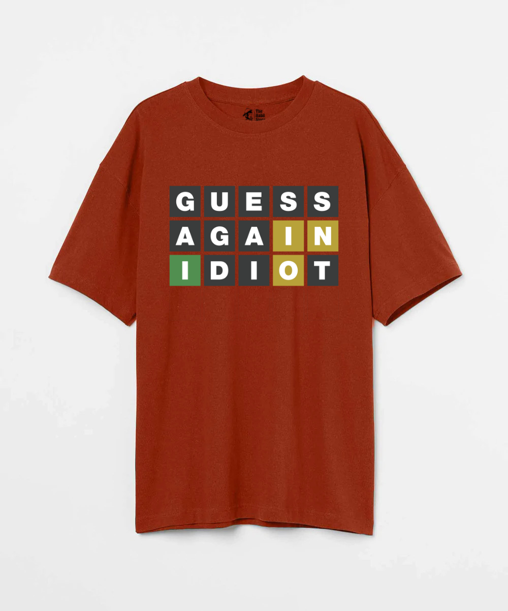 Guess Again 240 GSM Unisex Oversized T-shirt