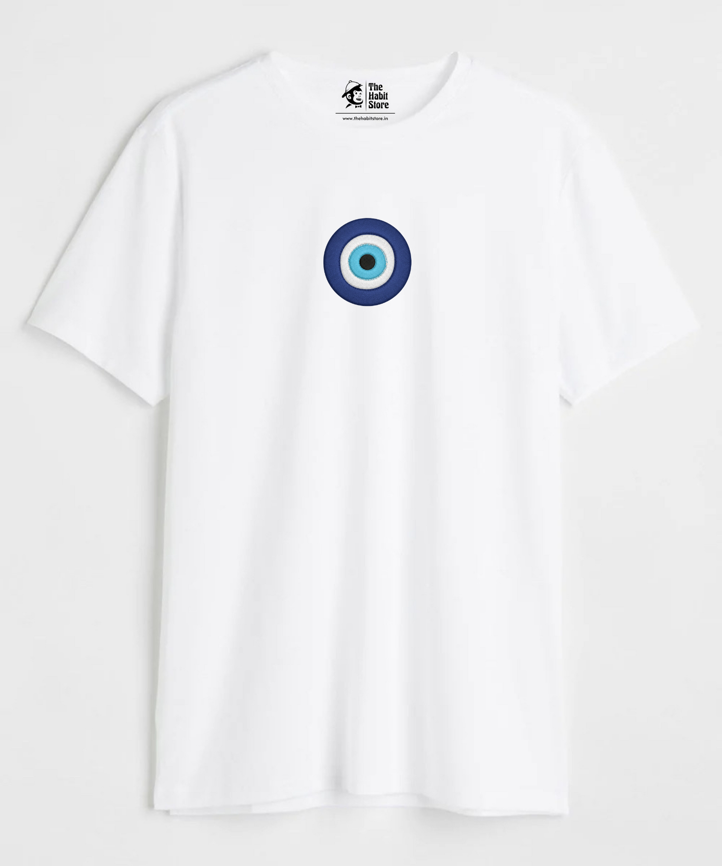 Good Vibes Only 🧿 Embroidered Round Neck Half Sleeve T-shirt