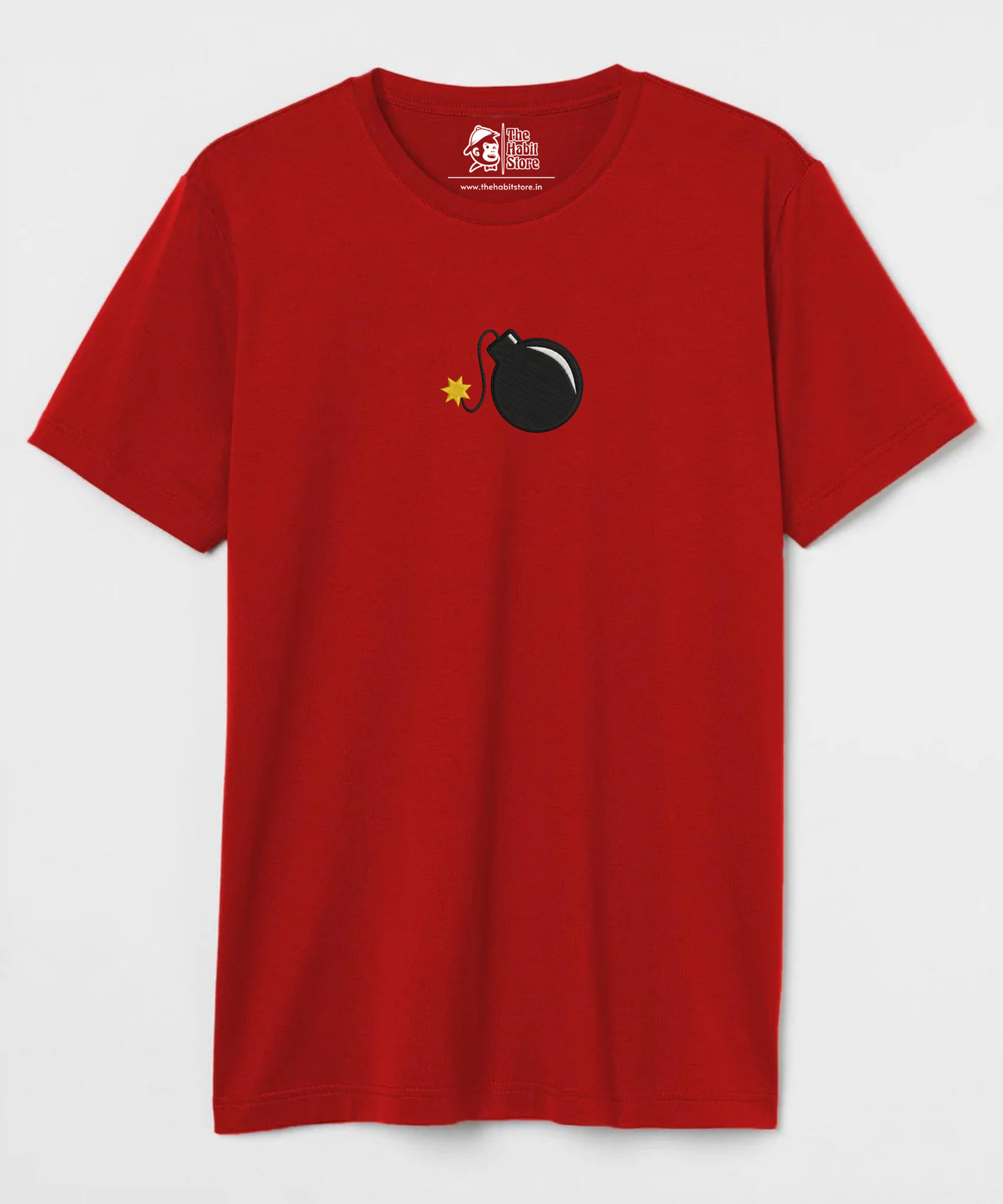 Bombshell 💣 Embroidered Round Neck Half Sleeve T-shirt