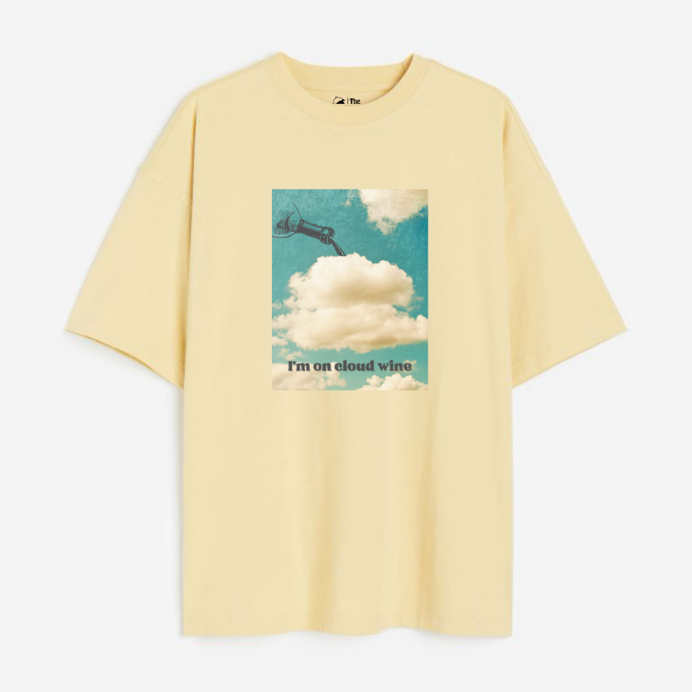I'm on Cloud Wine Lightweight 180 GSM Unisex Oversized T-shirts