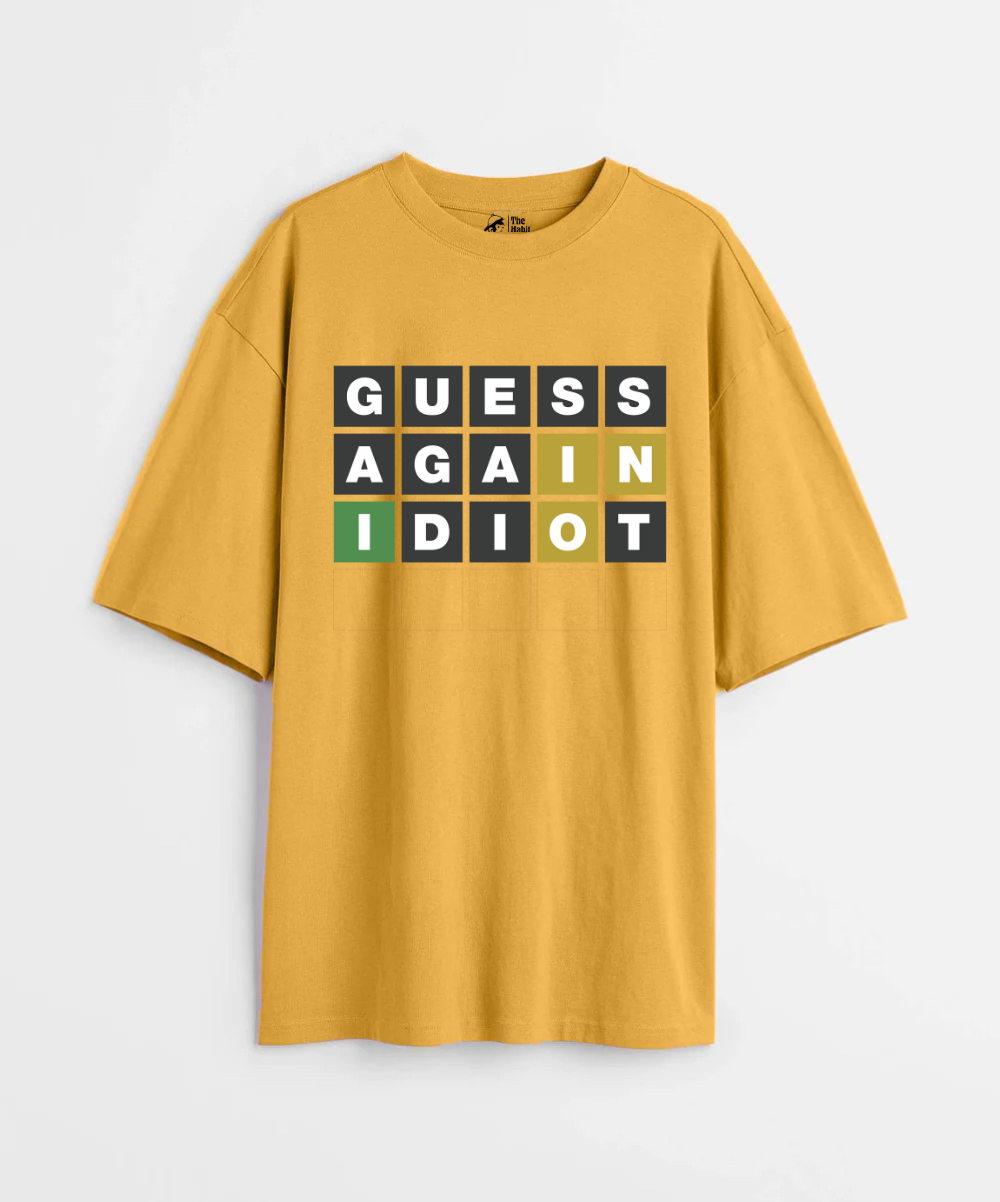Guess Again 240 GSM Unisex Oversized T-shirt