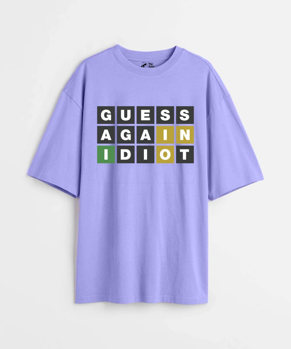 Guess Again 240 GSM Unisex Oversized T-shirt