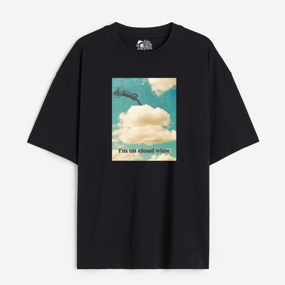 I'm on Cloud Wine Lightweight 180 GSM Unisex Oversized T-shirts