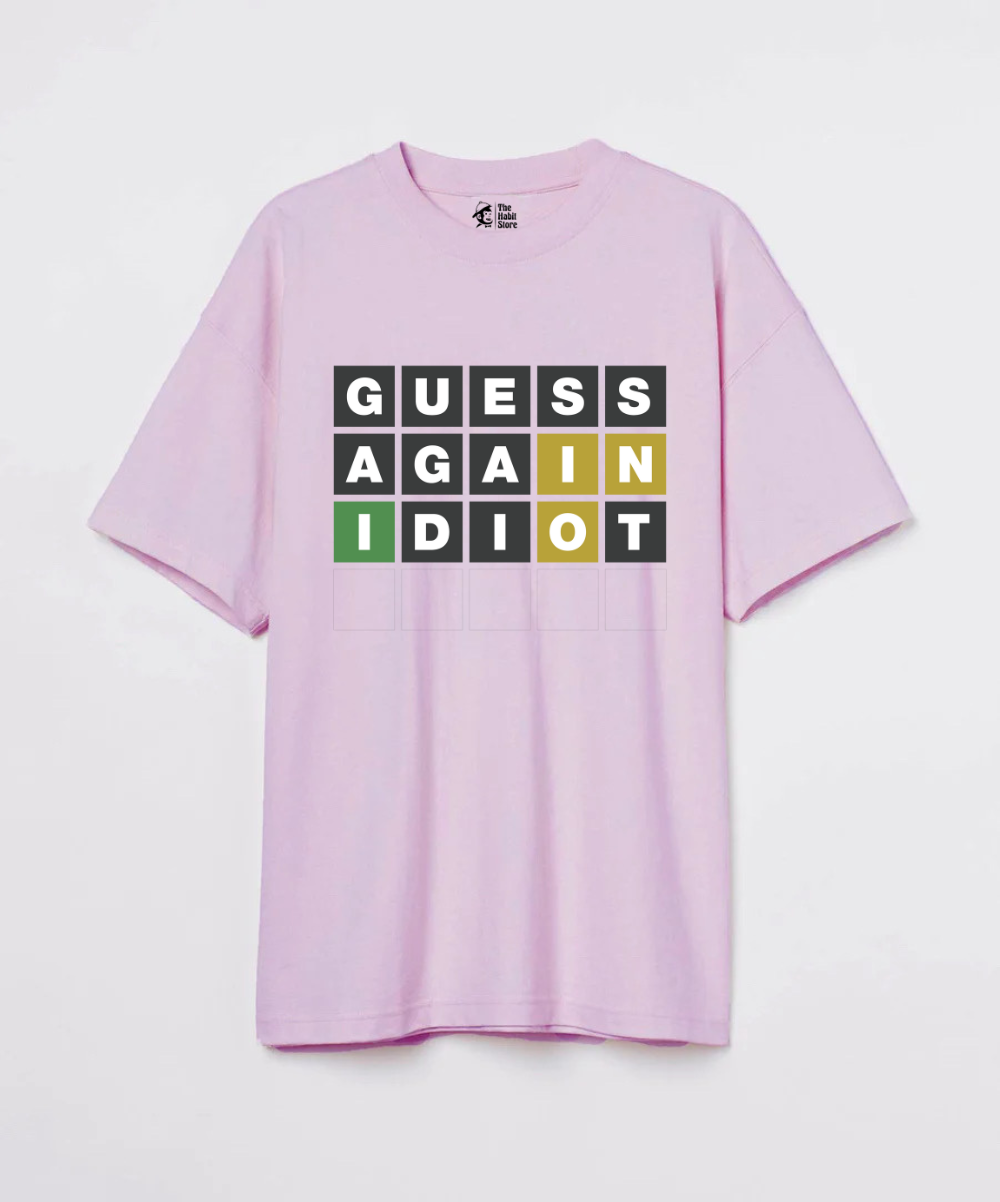 Guess Again 240 GSM Unisex Oversized T-shirt