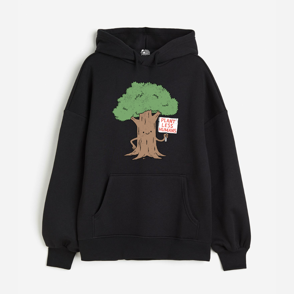 "Plant Less Humans - Oversized Winter Dreams: Premium 400 GSM Hoodies"