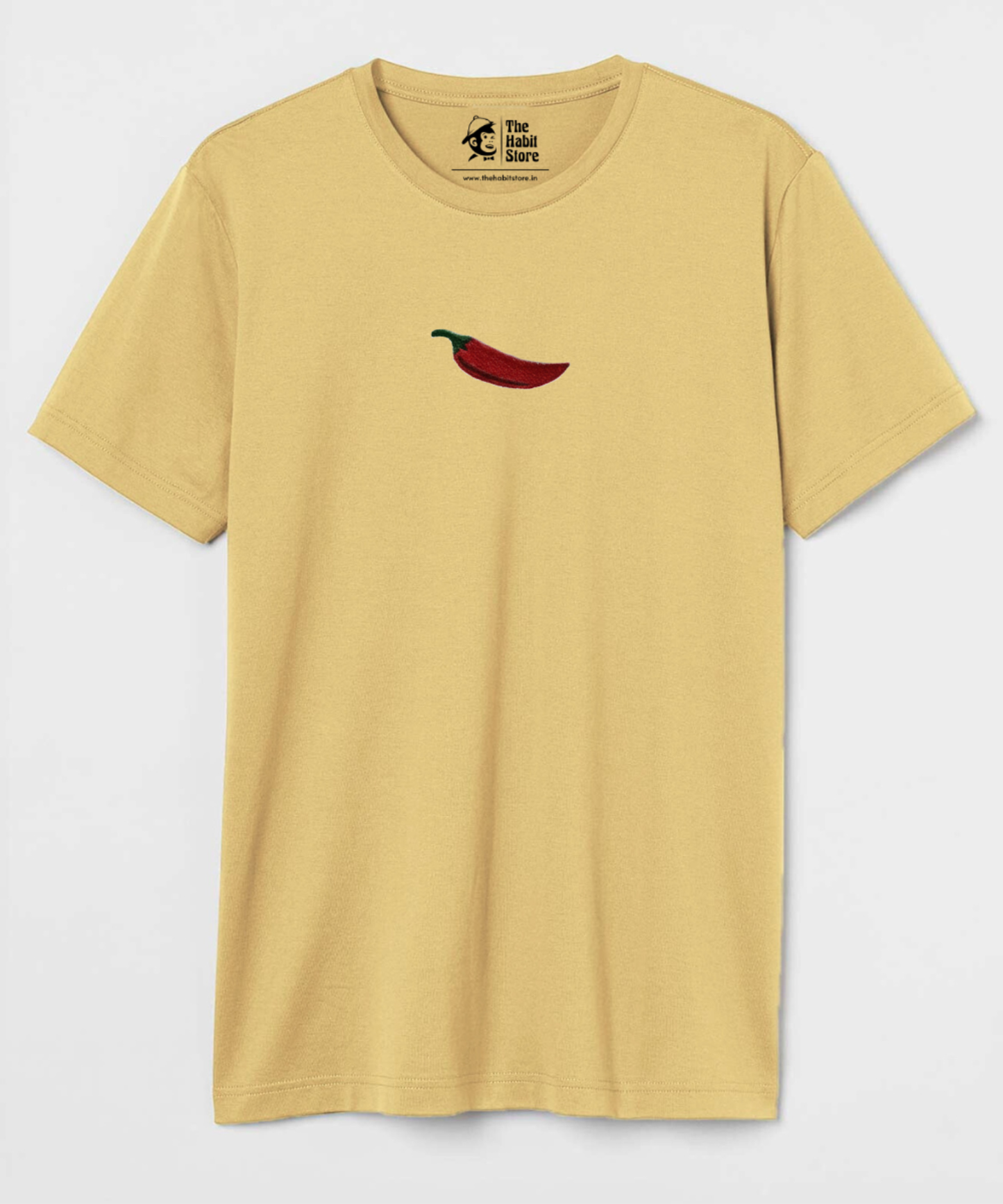 Too Hot To Handle 🌶 Embroidered Round Neck Half Sleeve T-shirt