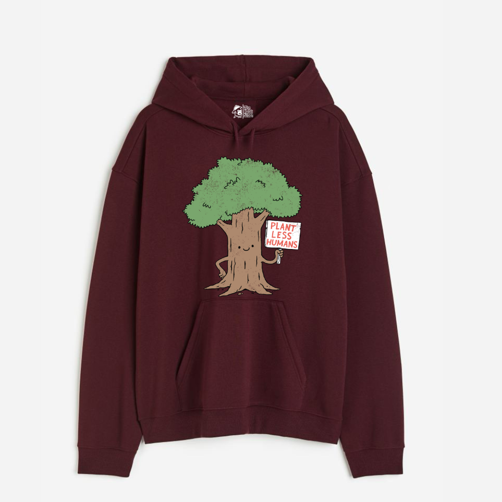 "Plant Less Humans - Oversized Winter Dreams: Premium 400 GSM Hoodies"