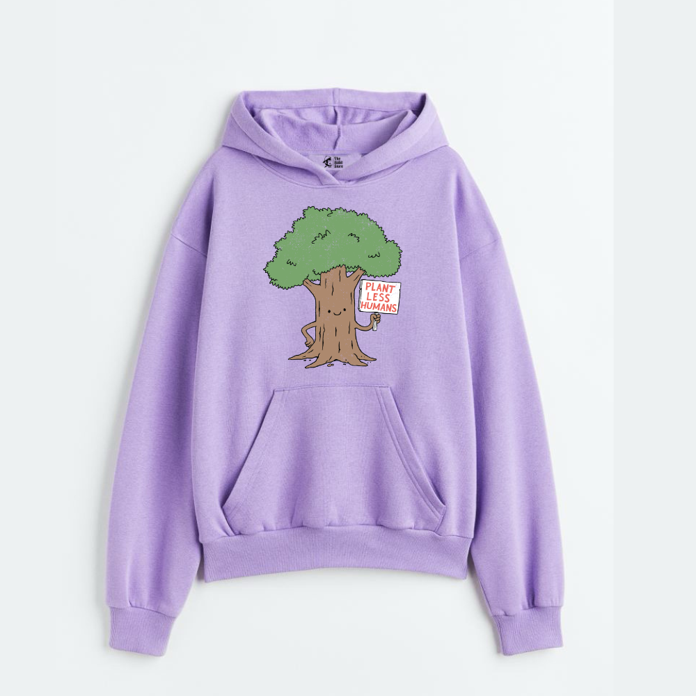 "Plant Less Humans - Oversized Winter Dreams: Premium 400 GSM Hoodies"