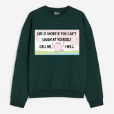 "Life is Short - Cozy Delight: Winter Bliss Unisex Oversized Sweatshirt (400 GSM)"