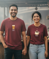 Chai Lover / Coffee Addict – Couple Regular Fit T-shirts (Set of 2)