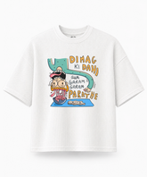Dimag Ki Dahi — Waffle Knit Boxy Oversized T-shirt