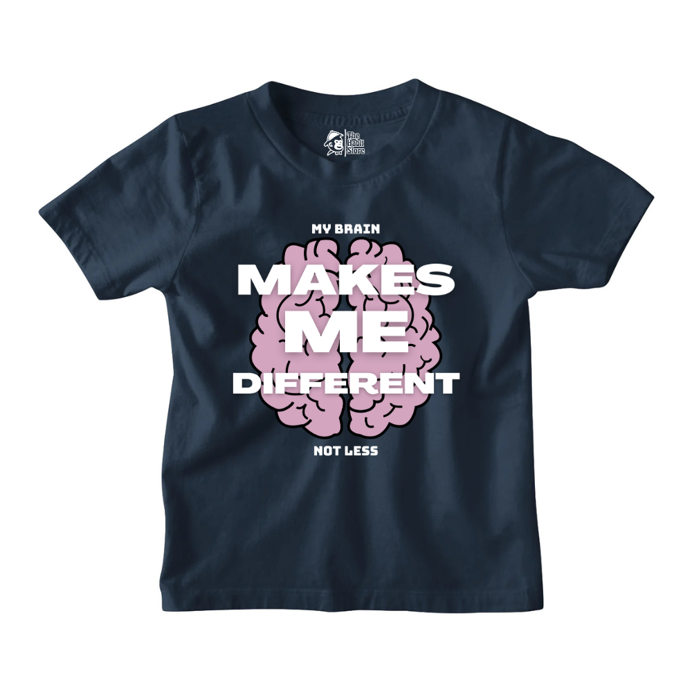 Brain Makes Me Different Kids' T-Shirts for Nonstop Smiles!