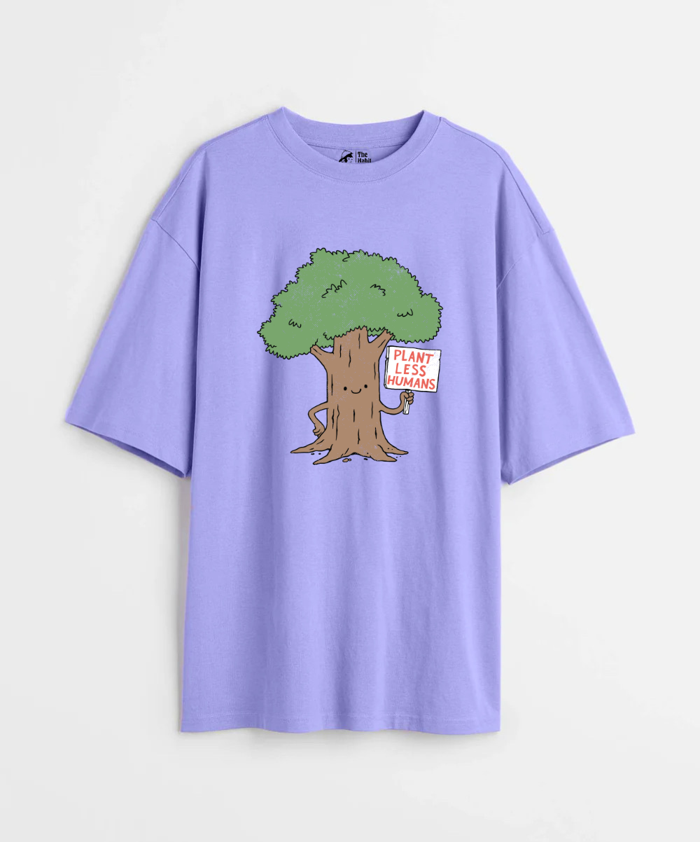 Plant Less Humans 240 GSM Unisex Oversized T-shirt