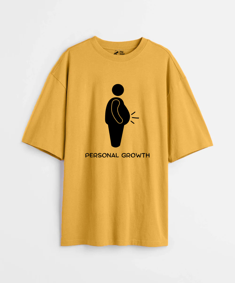 Personal Growth 240 GSM Unisex Oversized T-shirt