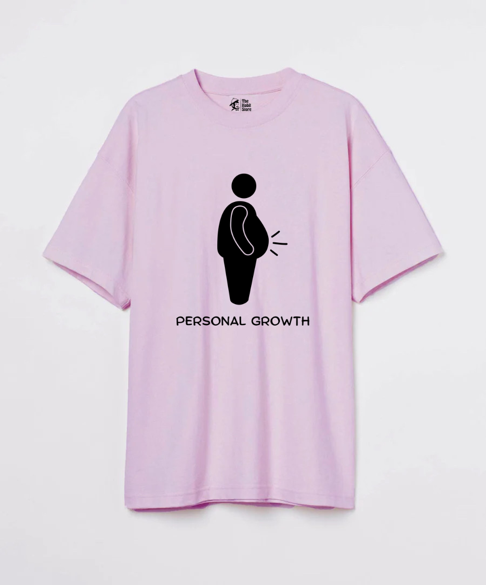 Personal Growth 240 GSM Unisex Oversized T-shirt