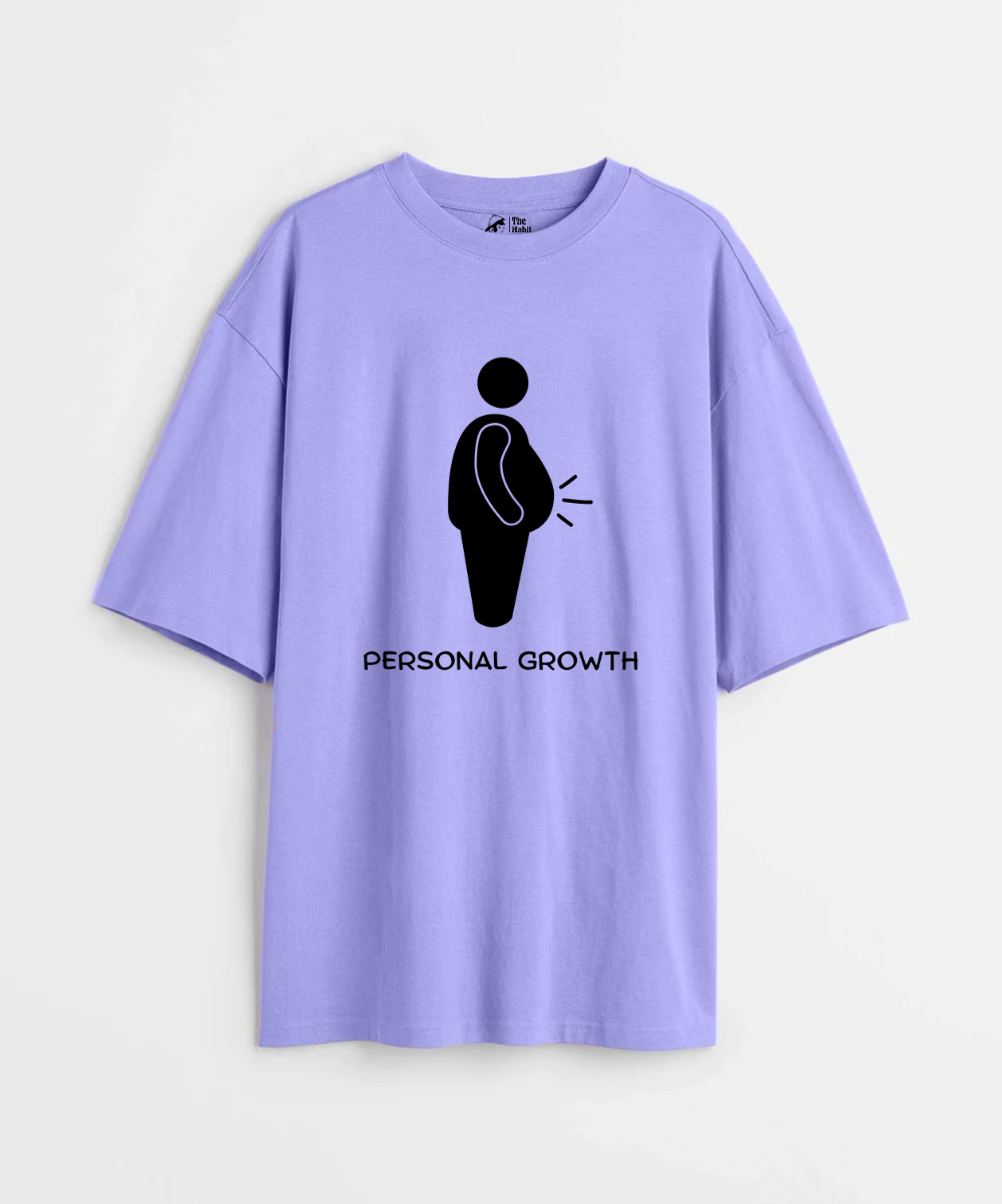 Personal Growth 240 GSM Unisex Oversized T-shirt