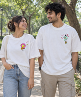 SpongeBob & Squidward – Couple Oversized Fit T-shirts (Set of 2)