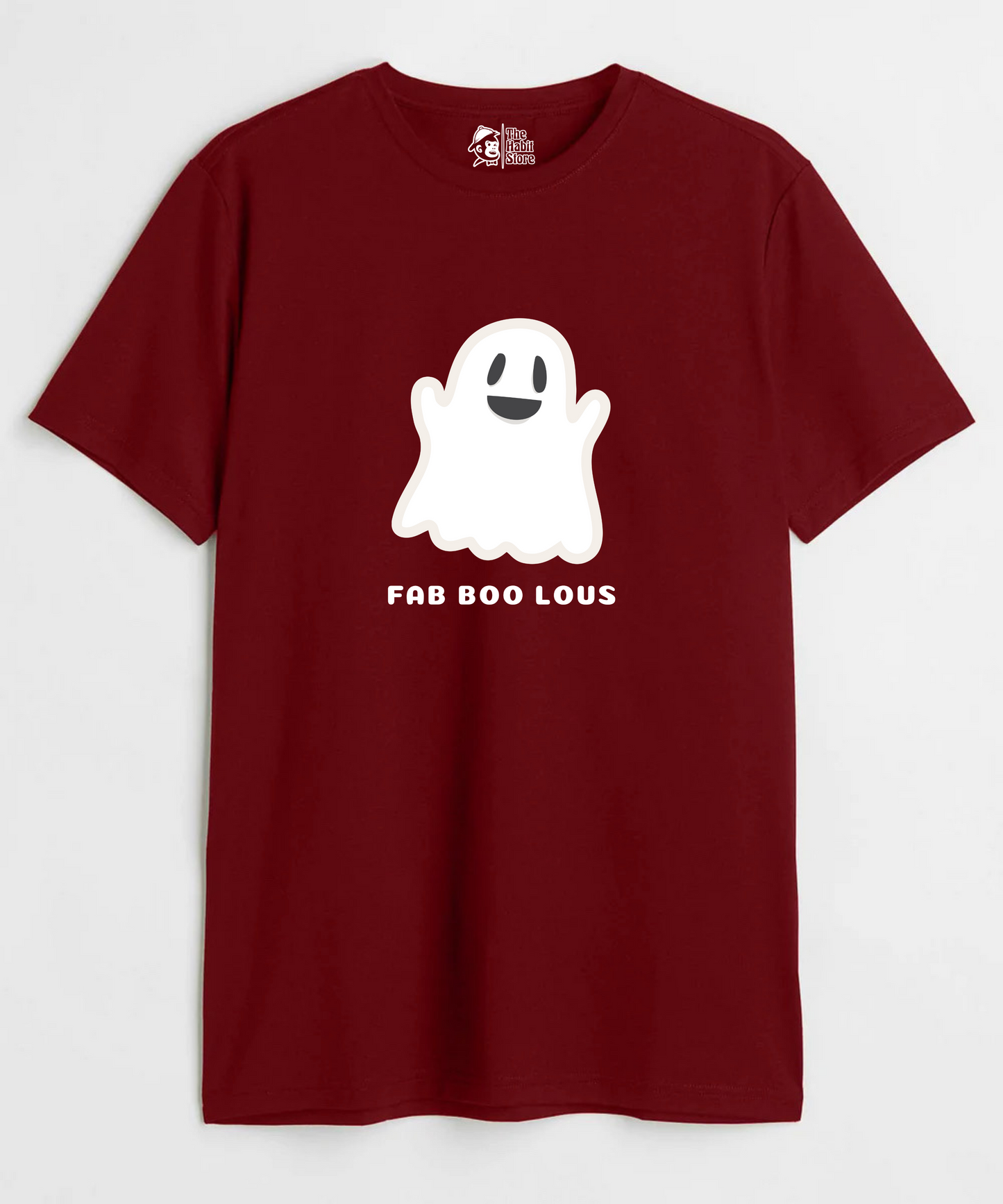Fab Boo Lous Unisex Round Neck Half Sleeve T-shirt