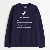 "No Internet - Cozy Delight: Winter Bliss Unisex Oversized Sweatshirt (400 GSM)"