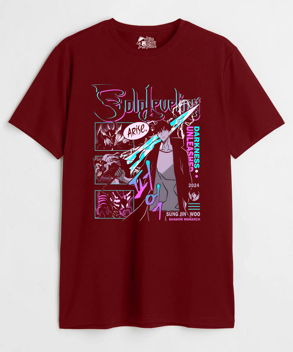 Darkness Unleashed Sololeveling – Anime Paglu – Unisex Regular Fit T-shirt