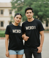Weird / Weider – Couple Regular Fit T-shirts (Set of 2)