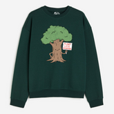 "Plant Less Humans - Cozy Delight: Winter Bliss Unisex Oversized Sweatshirt (400 GSM)"